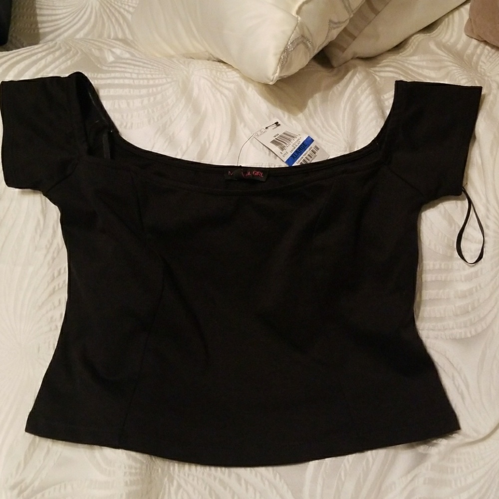 Cute black summer crop top